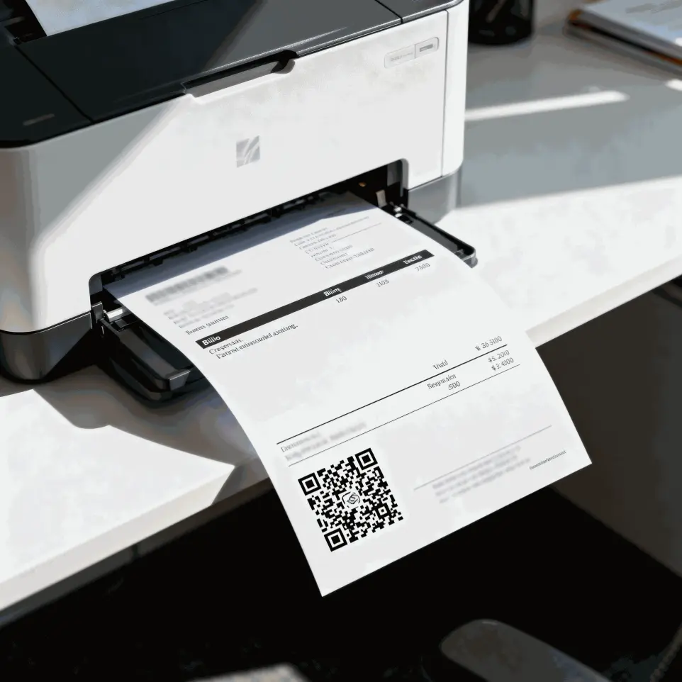 Factura impresa con código identificativo/QR Verifactu